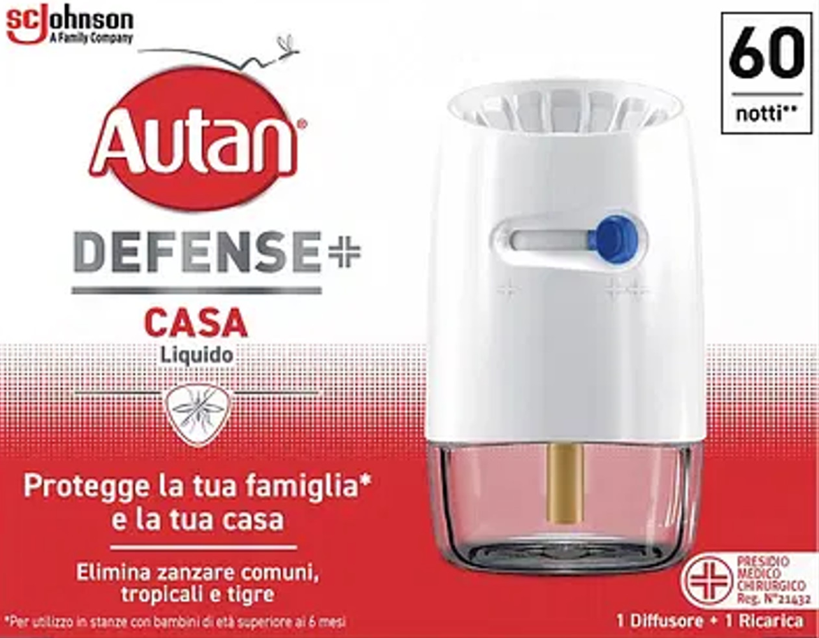 Autan Defense Casa Repellente Insetti Liquido Elettrico Confezione Diffusore + Ricarica
